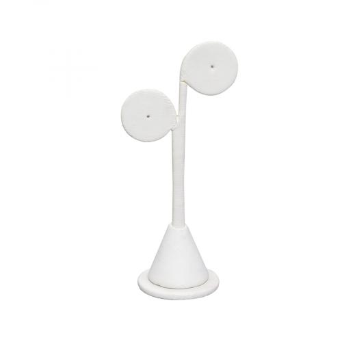 Earring Stand - White faux leather